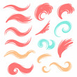 © Adobe  - Set Of Creative Brush Strokes Vector Design Elements Illustration On White Background