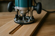 © newlifestock - Woodwork tool in workshop cutting groove in wooden plank with precision and care for detailed craftsmanship and smooth finish