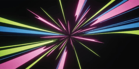 Aufkleber - Neon Light Explosion eps background