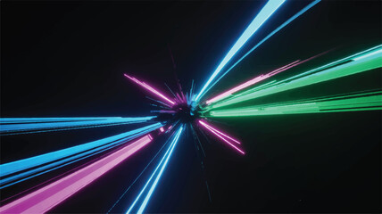Aufkleber - Neon Light Explosion eps background