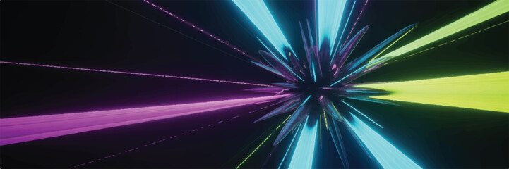 Aufkleber - Neon Light Explosion eps background