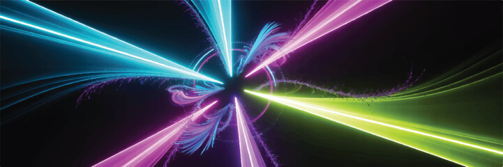 Aufkleber - Neon Light Explosion eps background