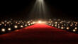 © Kanomaoi - A glamorous red carpet illuminated by spotlights, suggesting a prestigious event or premiere under the bright lights.