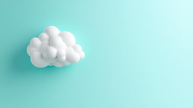 White Cloud Icon on a Blue Background