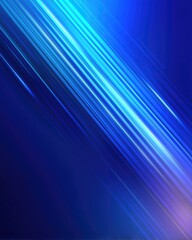 Leinwandbilder - Abstract blue diagonal light stripes creating a dynamic and modern visual. The sleek, digital - inspired design with gradient colors is perfect for wallpaper or poster uses