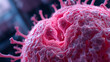 © Hector - Dividing breast cancer cell closeup view 3d illustration