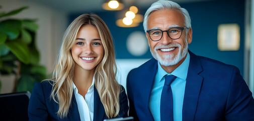 Poster - Professional Team Portraits in a Modern Office Setting Showcasing Collaboration and Camaraderie