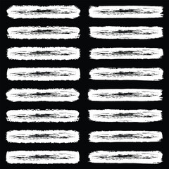 Poster - Chalk brushes. Collection of vector paint brush strokes. Hand painted chalk brushes.