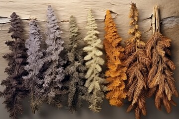 Poster - Vibrant collage of diverse natural textures set against a stunning abstract background