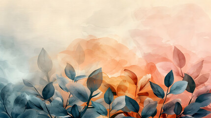 Poster - A soft, decorative floral backdrop with muted tones.