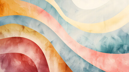 Poster - Abstract design with soft, flowing color waves.