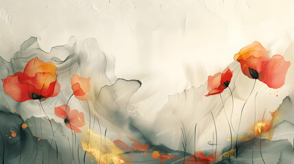 Poster - Delicate floral art with soft color gradients.