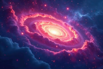 Wall Mural - abstract swirling nebula texture, perfect for website or app background, art, green