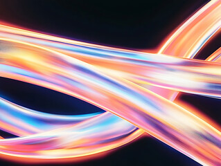 Poster - Dynamic light flow art digital realm abstract composition vivid colors close-up perspective visual innovation