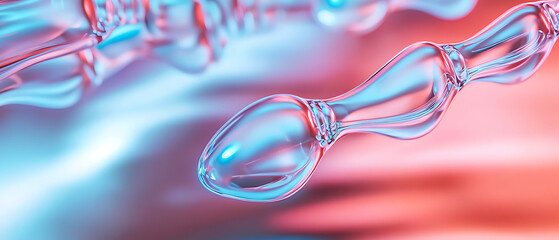 Poster - Dynamic flow of colorful liquid droplets abstract design high-definition studio setting close-up visual art