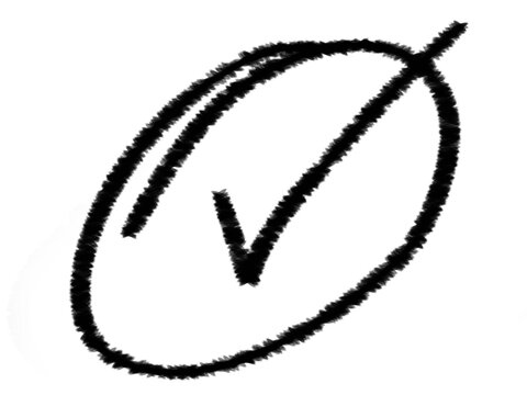 vector illustration of hand draw check list marker isolated on transparent background