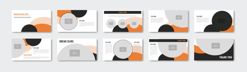 Wall Mural - business presentation template design. minimalis, modern and keynote vector illustration