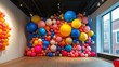 © Chantip - Abstract balloon installation art in a gallery setting, modern creative expression for events.