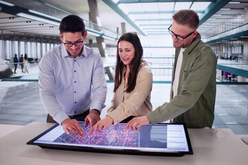 Poster - Hispanic Engineer Uses Computer To Analyze Big Data