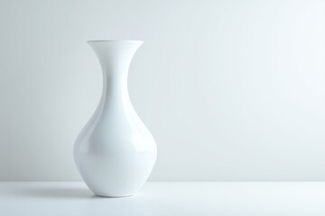 Poster - elegant vase positioned centrally on smooth white background