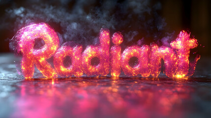 Poster - Radiant glowing text design