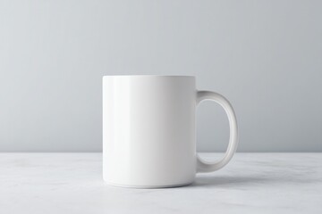 Aufkleber - minimalistic scene of blank mug on monochrome surface suitable as mockup