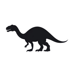 Poster - dinosaur silhouette in vector style set against a clean transparent background with accents, dinosau