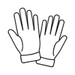 © Sayem - work gloves icon, work gloves line art - simple line art of work gloves, perfect for work gloves logos and icons