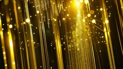 Poster - golden light beams and shimmering particles create mesmerizing visual effect, evoking wonder and cel