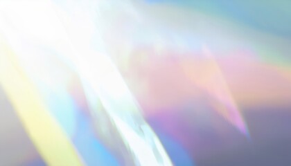 Poster - ethereal abstract light prism background with soft pastel rainbow hues for modern new year branding, website design, print layouts, or social media

