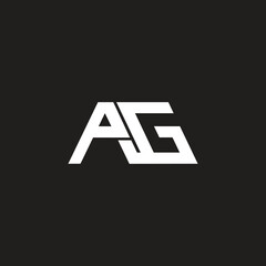 Poster - Letter GA or AG modern vector logo design template.