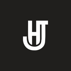 Poster - Letter JH or HJ modern vector monogram template.
