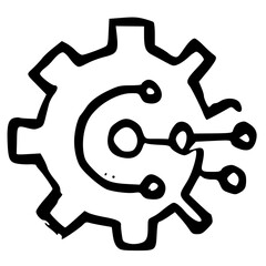 Poster - Gear and Circuitry Icon