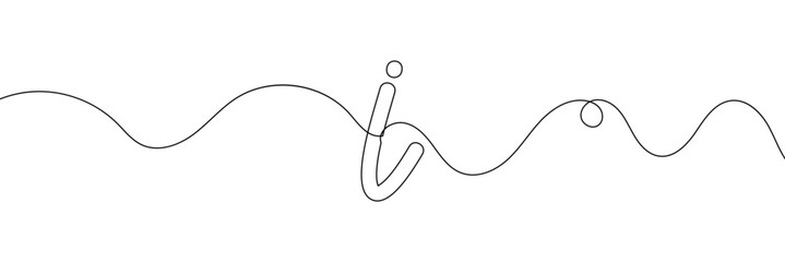 Aufkleber - continuous one line drawing silhouette of information symbol. the information linear icon. one line 