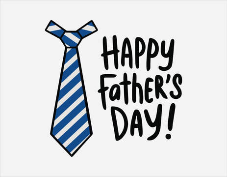 festive father's day design featuring a blue striped tie and bold text, great for heartfelt messages and decorations