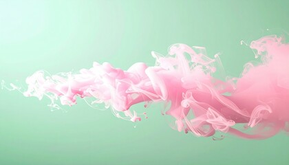 Poster - Whimsical pink smoke effect abstract art digital illustration minimalist background aesthetic view visual concept