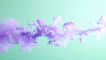Poster - Dynamic swirling purple smoke art abstract environment digital illustration creative concept