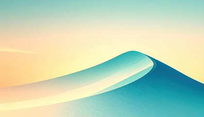 Poster - Breathtaking sunrise over serene sand dunes desert landscape digital artwork tranquil environment wide angle view nature concept for seo impact