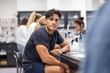 © Agung - Student Studying Science Experiments in Lab,  Observing Reactions Carefully, Focused Learning, Academic Pursuit, Higher Education Goals.