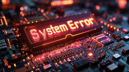 Poster - System error on circuit board