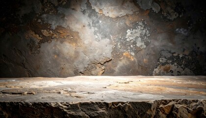 Poster - Artistic display of rustic stone texture studio setting image capture contemporary theme close-up view visual concept for design projects