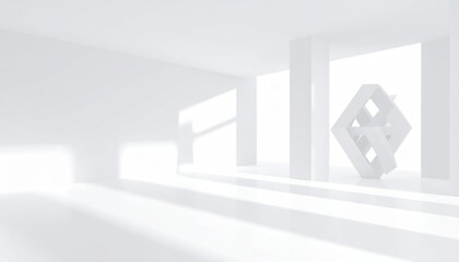Poster - Exploring abstract art installation modern gallery visual content minimalist space indoor perspective innovative design