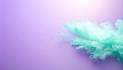 Poster - Dynamic color explosion abstract art digital creation soft environment close-up view creative expression