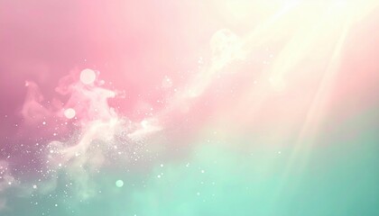 Poster - Ethereal light burst abstract background digital art soft colors aerial perspective dreamy atmosphere