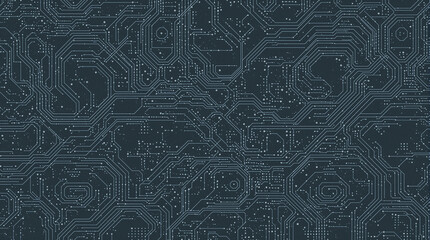 Poster - Digital Circuitry: An intricate network of digital circuitry, rendered with precision, showcases the complex pathways that power modern technology.