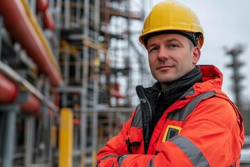 Poster - Ensuring Health, Safety, and Environmental Standards in Construction: Inspection Inspector  Creating a Safe and Sustainable Industry Through Adherence to Regulations and Standards.