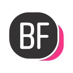 Poster - Modern Black Friday Logo Icon in Flat Design with Pink and Black Colors  