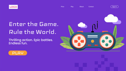 Game Website Lading Page Layout 