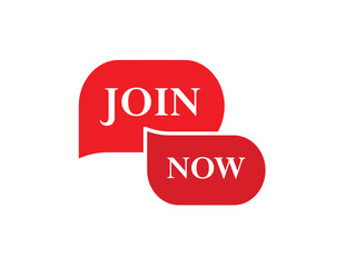 join now sign on white background