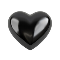 Poster - Glossy obsidian heart floating ethereally, capturing light with a deep emotional resonance,isolated